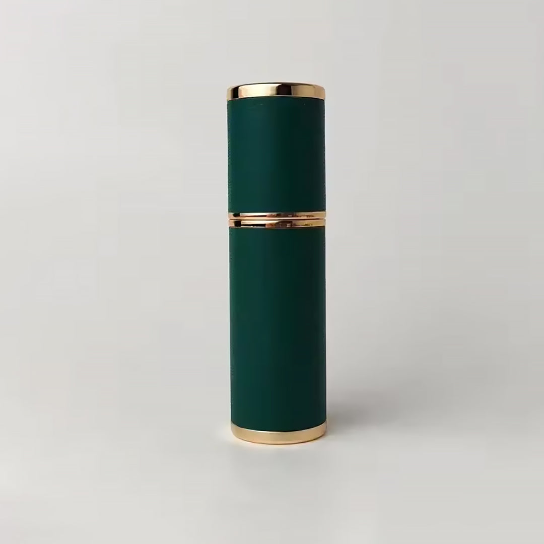 Portable Empty Travel Refillable Bottle With Sprayer Luxury Leather 5ml