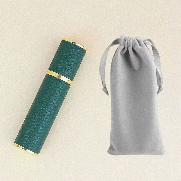 Portable Empty Travel Refillable Bottle With Sprayer Luxury Leather 10ml