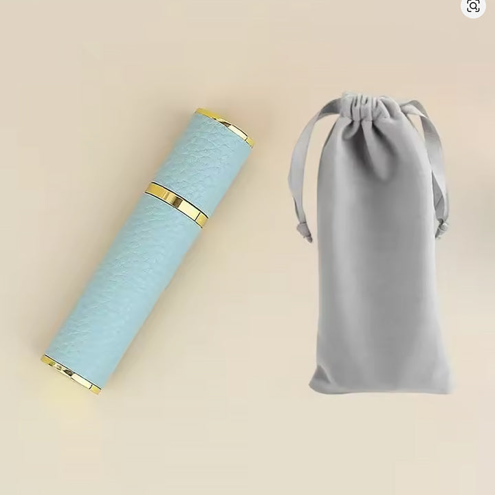 Portable Empty Travel Refillable Bottle With Sprayer Luxury Leather 10ml