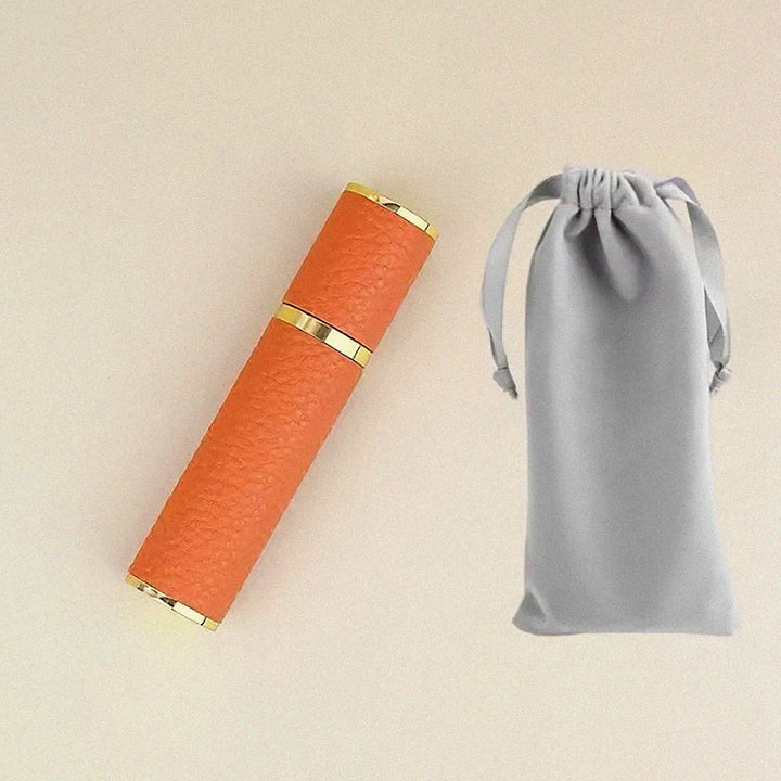 Portable Empty Travel Refillable Bottle With Sprayer Luxury Leather 10ml