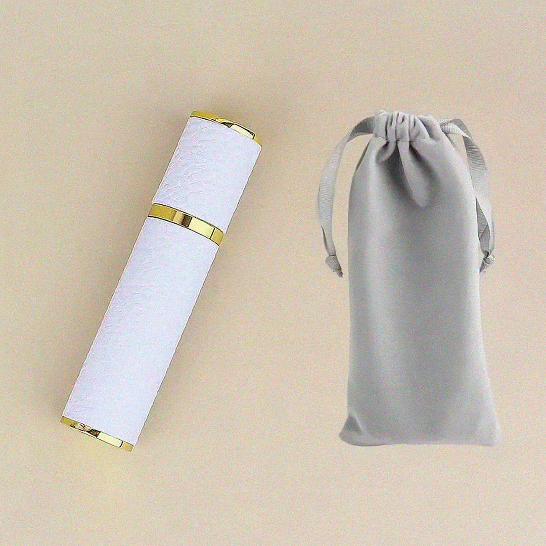 Portable Empty Travel Refillable Bottle With Sprayer Luxury Leather 10ml