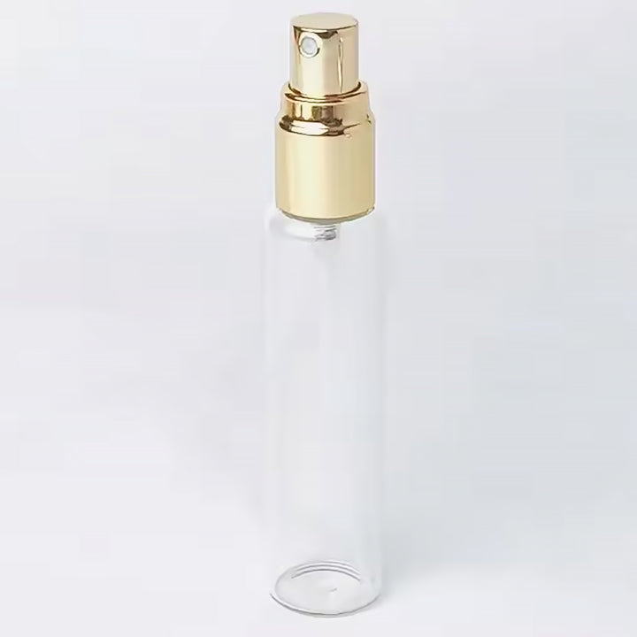 Portable Empty Travel Refillable Bottle With Sprayer Luxury Leather 15ml