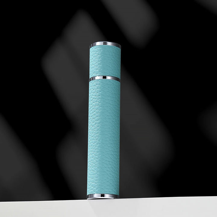 Portable Empty Travel Refillable Bottle With Sprayer Luxury Leather Magnetic Cap 10ml