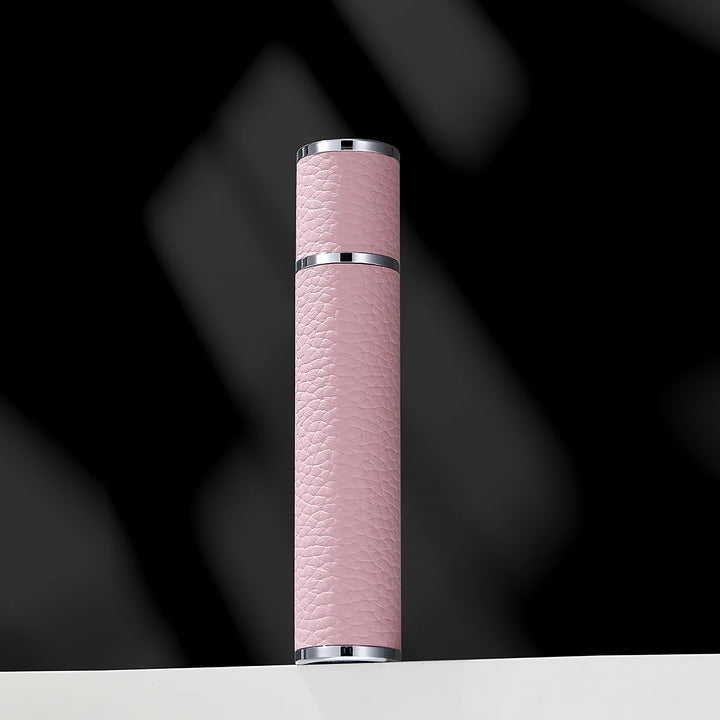 Portable Empty Travel Refillable Bottle With Sprayer Luxury Leather Magnetic Cap 10ml
